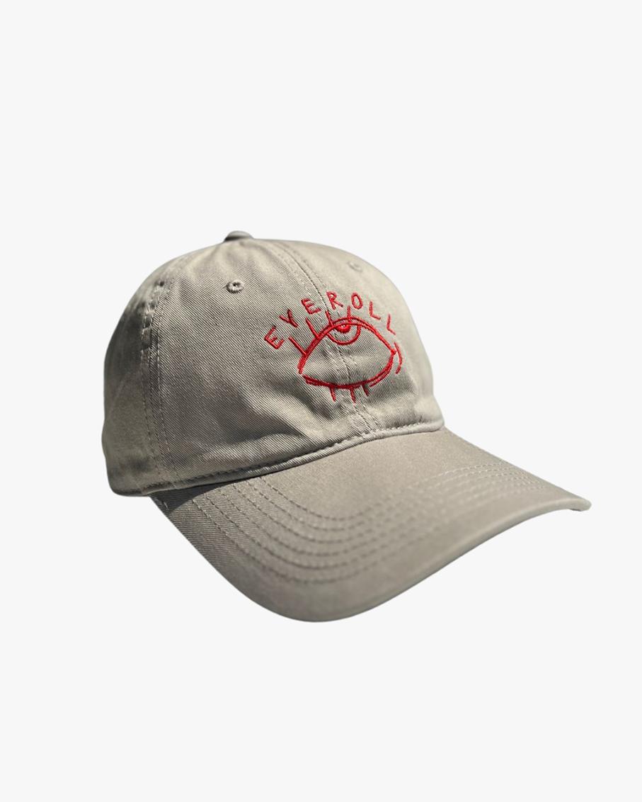 Eye Roll Logo Beige Cap
