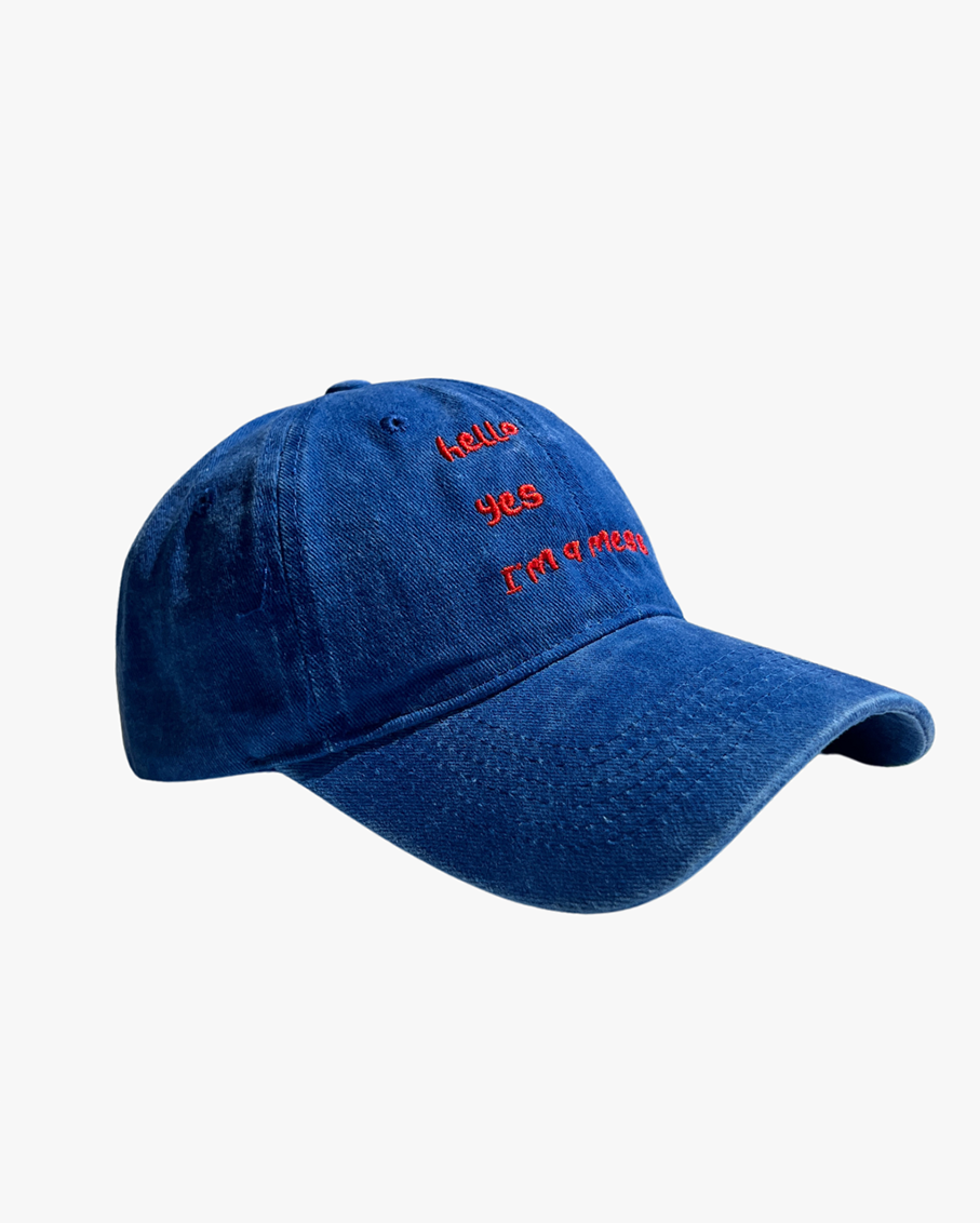 Hello! Yes I'm a Mess Denim Blue Cap