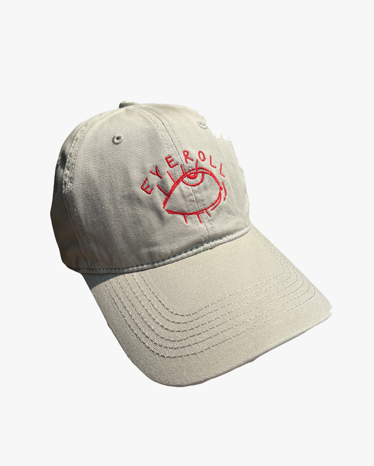 Eye Roll Logo Beige Cap