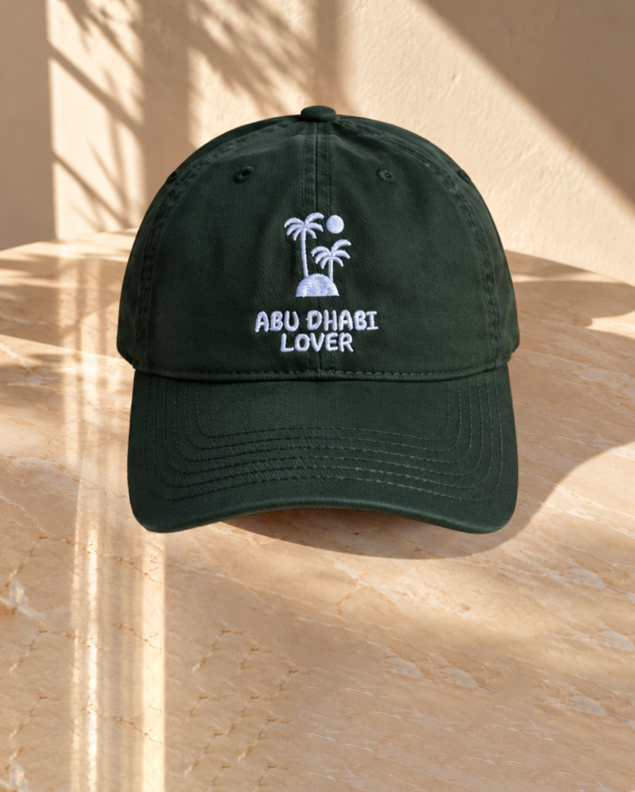 Abu Dhabi Lover with Palm Tree Embroidery - Dark Green