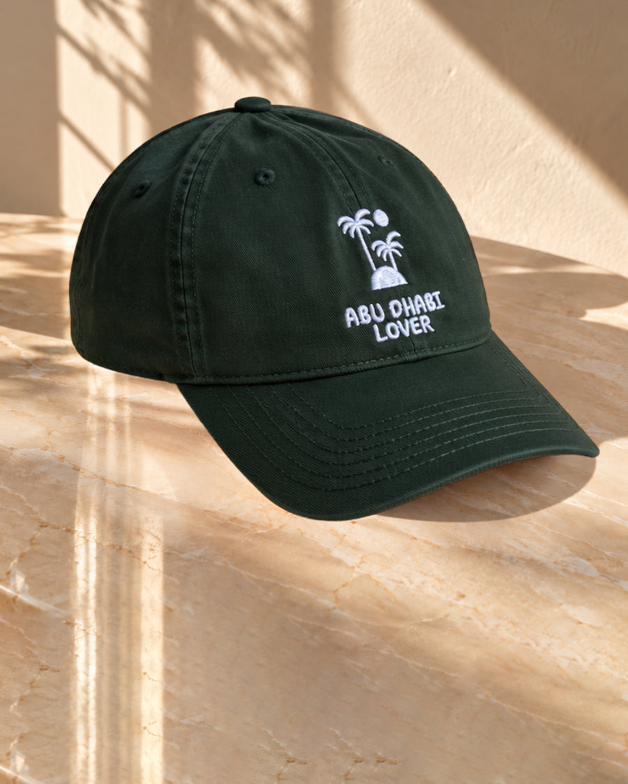 Abu Dhabi Lover with Palm Tree Embroidery - Dark Green