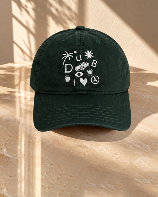 Dubai Doodle Icons - Dark Green
